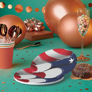 Patriottische Amerikaanse vlag Ontwerp Sterren en  Papieren Bordje