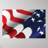 Patriottische Amerikaanse vlag Ontwerp Sterren en  Poster (Voorkant)