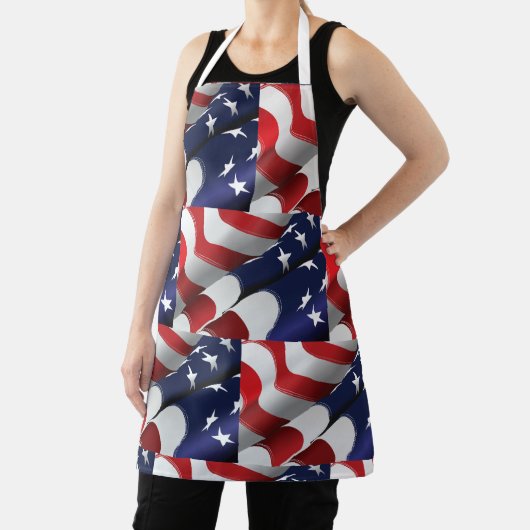 Patriottische Amerikaanse vlag Ontwerp Sterren en Schort (Insitu)