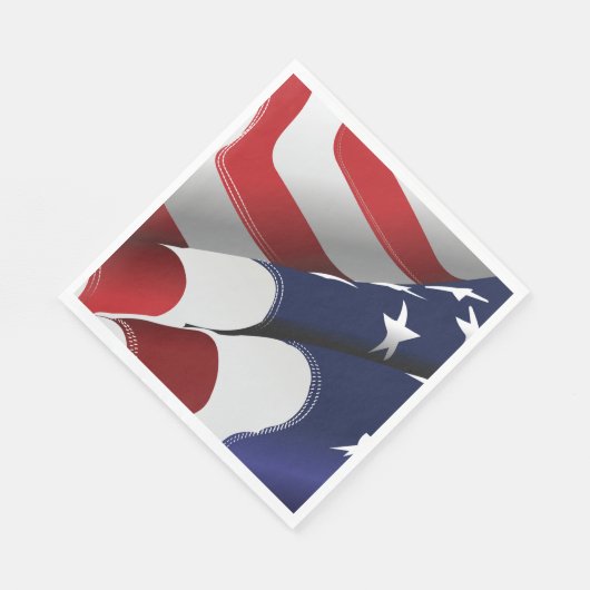 Patriottische Amerikaanse vlag Ontwerp Sterren en Servet (Hoek)