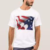 Patriottische Amerikaanse vlag Ontwerp Sterren en  T-shirt (Voorkant)