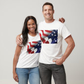 Patriottische Amerikaanse vlag Ontwerp Sterren en  T-shirt (Unisex)