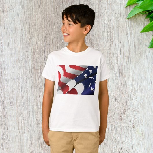 Patriottische Amerikaanse vlag Ontwerp Sterren en T-shirt