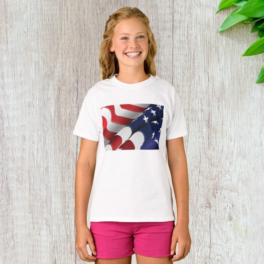 Patriottische Amerikaanse vlag Ontwerp Sterren en  T-shirt