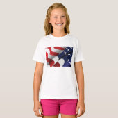 Patriottische Amerikaanse vlag Ontwerp Sterren en  T-shirt (Voorkant volledig)