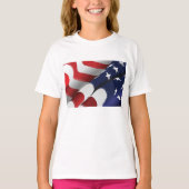 Patriottische Amerikaanse vlag Ontwerp Sterren en  T-shirt (Voorkant)