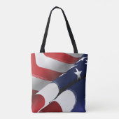 Patriottische Amerikaanse vlag Ontwerp Sterren en Tote Bag (Achterkant)