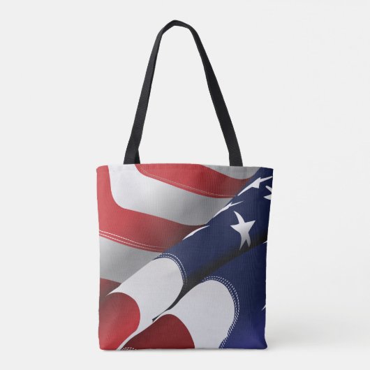 Patriottische Amerikaanse vlag Ontwerp Sterren en  Tote Bag (Achterkant)