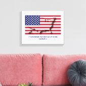 Patriottische Amerikaanse vlag op 4 juli Canvas Afdruk (Insitu (Woonkamer))