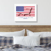 Patriottische Amerikaanse vlag op 4 juli Canvas Afdruk (Insitu (Slaapkamer))