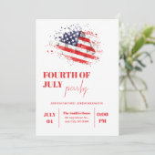Patriottische Amerikaanse vlag op 4 juli Kaart (Staand voorkant)