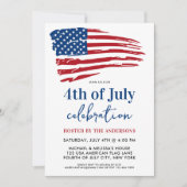 Patriottische Amerikaanse vlag op 4 juli Kaart (Voorkant)