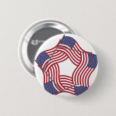 Patriottische Amerikaanse vlag op 4 juli Onafhanke Ronde Button 5,7 Cm (Voorkant /achterkant)