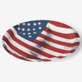 Patriottische Amerikaanse vlag op 4 juli Papieren Bordje (Gekanteld)