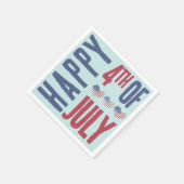 Patriottische Amerikaanse vlag op 4 juli Servet (Hoek)