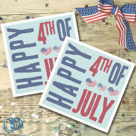 Patriottische Amerikaanse vlag op 4 juli Servet