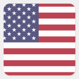 Patriottische Amerikaanse vlag op 4 juli Vierkante Sticker
