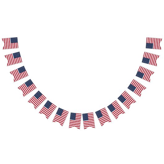 Patriottische Amerikaanse vlag op 4 juli Vlaggetjes (Alle)