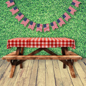 Patriottische Amerikaanse vlag op 4 juli Vlaggetjes