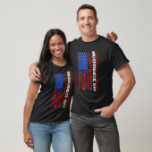 Patriottische Amerikaanse vlag op de vierde dag va T-shirt (Unisex)
