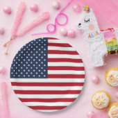 Patriottische Amerikaanse vlag Papieren Bordje (Feest)