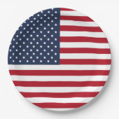 Patriottische Amerikaanse vlag Papieren Bordje (Voorkant)