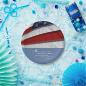 Patriottische, Amerikaanse vlag Papieren Bordje (Feest)