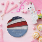 Patriottische, Amerikaanse vlag Papieren Bordje (Feest)