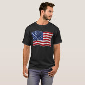 Patriottische Amerikaanse vlag patch T-shirt (Voorkant volledig)