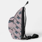 Patriottische Amerikaanse vlag patroon Crossbody T Sling Bag (Rechts)