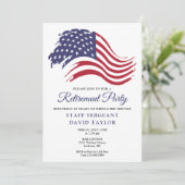 Patriottische Amerikaanse Vlag Pensioenpartij Kaart (Staand voorkant)