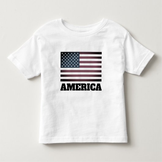 Patriottische Amerikaanse vlag peuter t shirt (Voorkant)