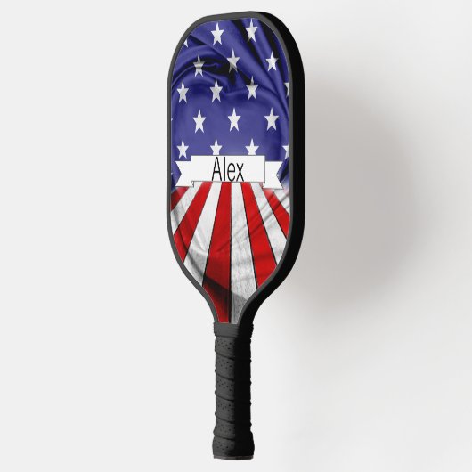 Patriottische Amerikaanse vlag Pickleball Paddle (Links)