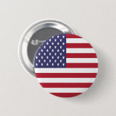 Patriottische Amerikaanse vlag Pinback Button (Voorkant /achterkant)
