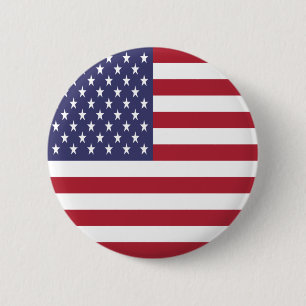 Patriottische Amerikaanse vlag Pinback Button