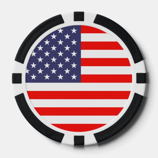 Patriottische Amerikaanse vlag poker chips voor ka (Voorkant)
