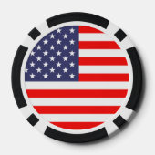Patriottische Amerikaanse vlag poker chips voor ka (Achterkant)