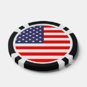 Patriottische Amerikaanse vlag poker chips voor ka (Enkel)