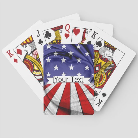 Patriottische Amerikaanse vlag Pokerkaarten (Achterkant)