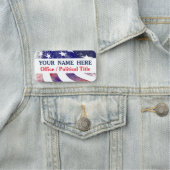 Patriottische Amerikaanse vlag politieke campagne Naamplaatje (In situ)