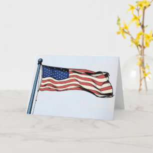 Patriottische Amerikaanse Vlag Pop Art Notitiekaar Kaart