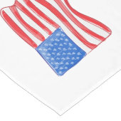 Patriottische Amerikaanse vlag Preppy Korte Tafelloper (Hoek)