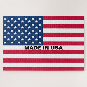 Patriottische Amerikaanse vlag puzzel gemaakt in d