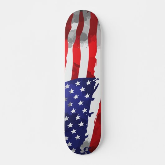 Patriottische Amerikaanse vlag Red White Blue USA Persoonlijk Skateboard (Voorkant)