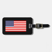 Patriottische Amerikaanse vlag reizen bagagelabel  (Voorkant horizontaal)
