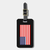 Patriottische Amerikaanse vlag reizen bagagelabel  (Voorkant verticaal)