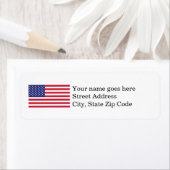 Patriottische Amerikaanse vlag retouradres Etiket (Insitu)