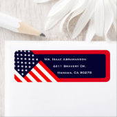 Patriottische Amerikaanse Vlag Retouradres Label (Insitu)