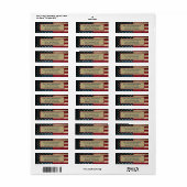 Patriottische Amerikaanse Vlag Retouradres Label (Full Sheet)