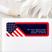 Patriottische Amerikaanse Vlag Retouradres Label (Insitu)